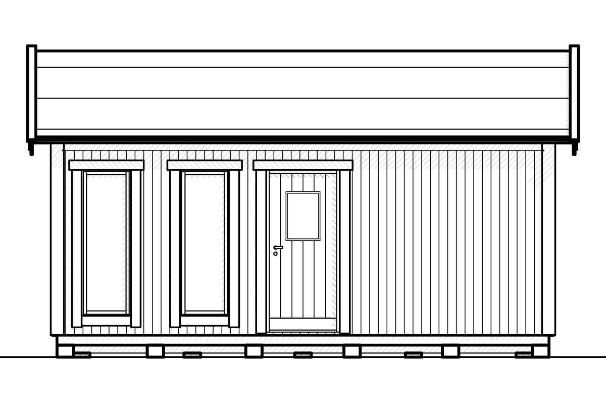 Attefallshus Njuta Funkis 25-4